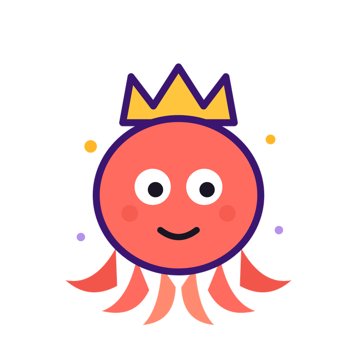 King Squiddy, the Mr. Squidking mascot