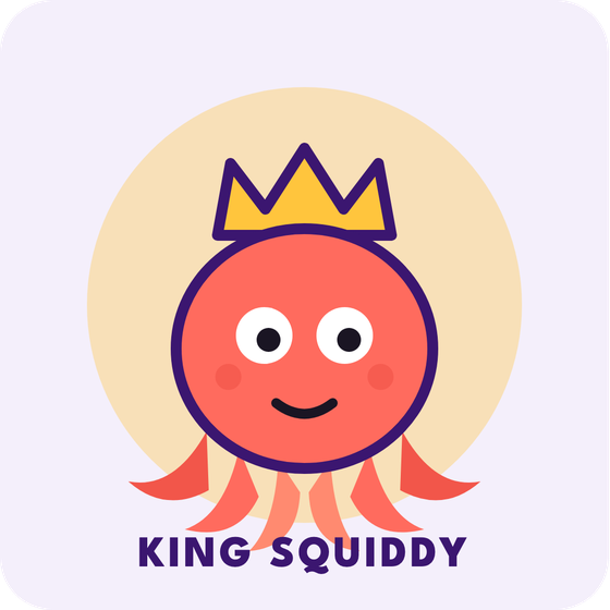 King Squiddy, the Mr. Squidking mascot